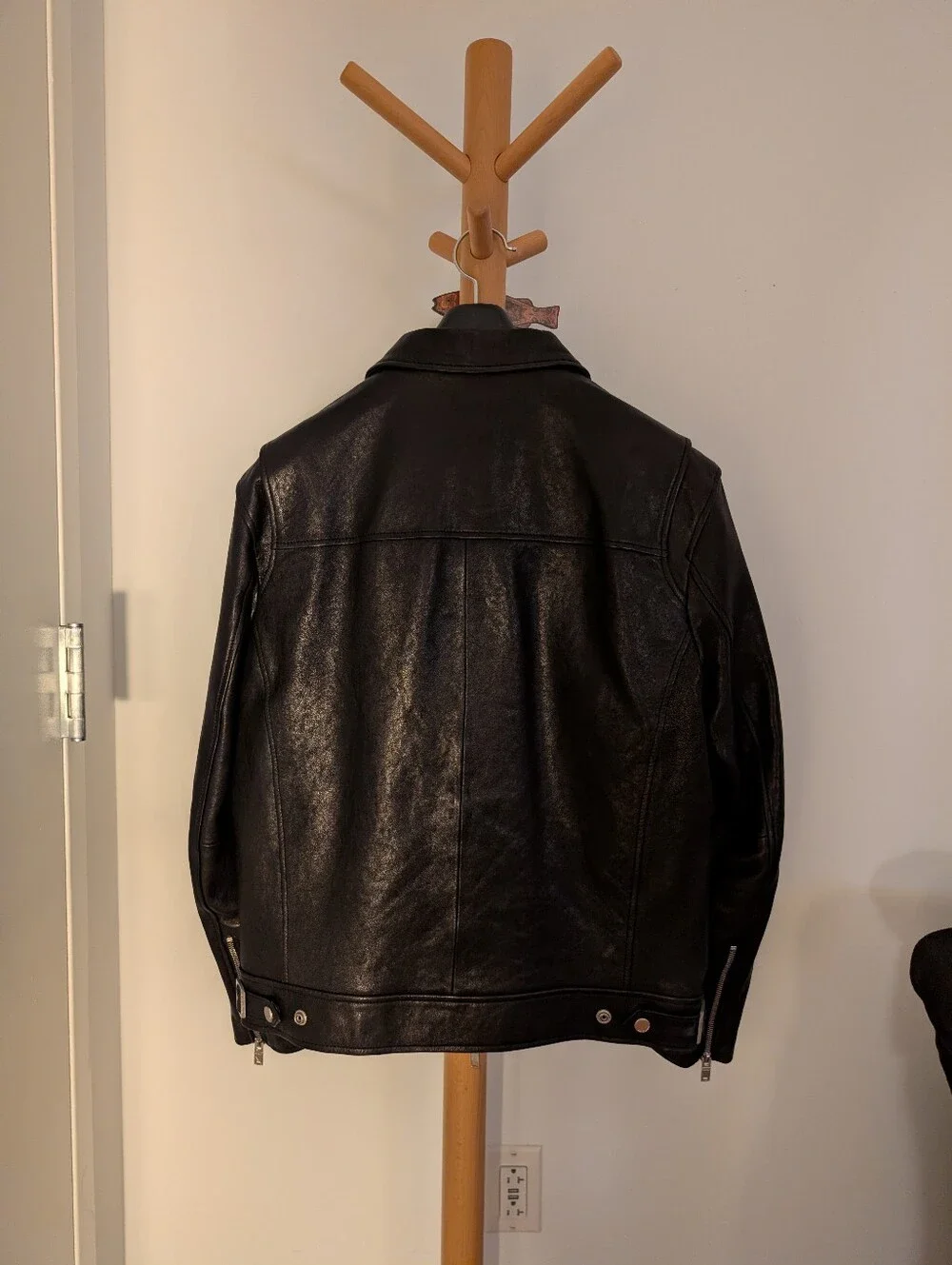 Noir Larmes Men's Black Leather Jacket